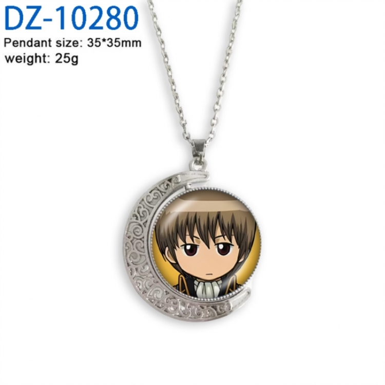 Gintama Anime Double sided Crystal Rotating Gem Necklace price for 5 pcs