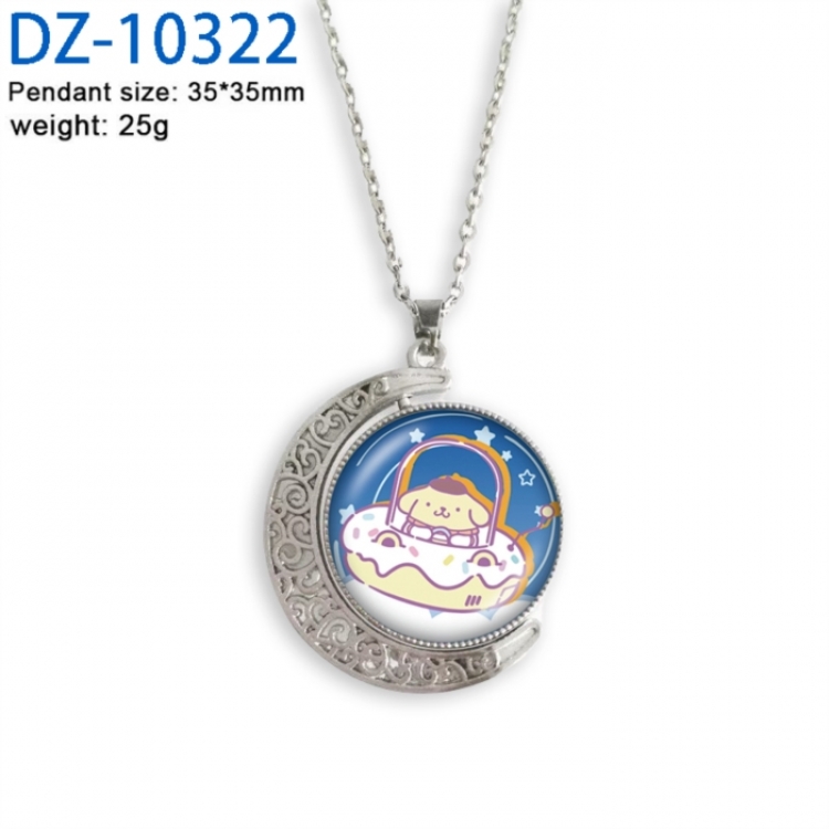Sanrio Anime Double sided Crystal Rotating Gem Necklace price for 5 pcs