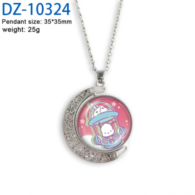 Sanrio Anime Double sided Crystal Rotating Gem Necklace price for 5 pcs
