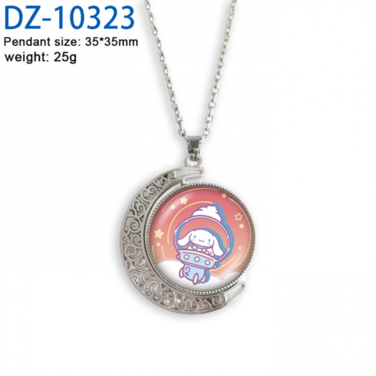 Sanrio Anime Double sided Crystal Rotating Gem Necklace price for 5 pcs