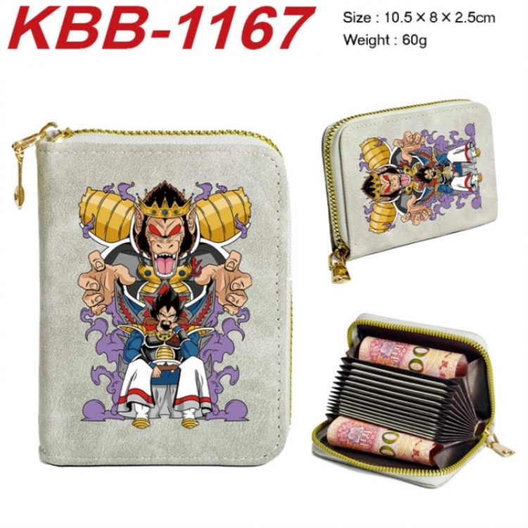 DRAGON BALL Anime-themed bank card zipper cardholder with dimensions 10.5x8x2.5cm