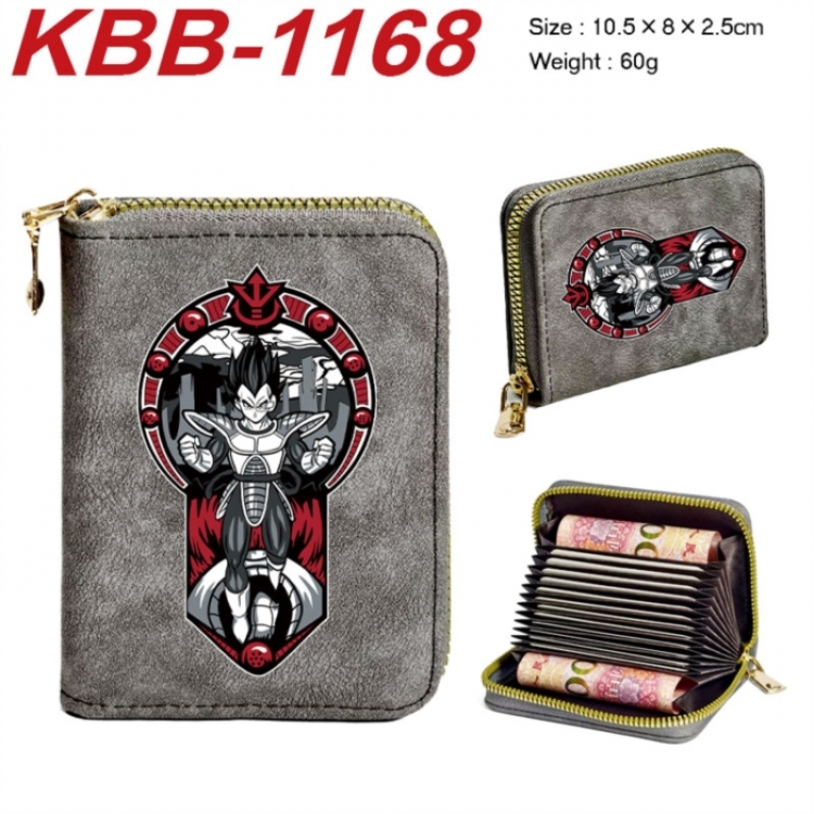 DRAGON BALL Anime-themed bank card zipper cardholder with dimensions 10.5x8x2.5cm