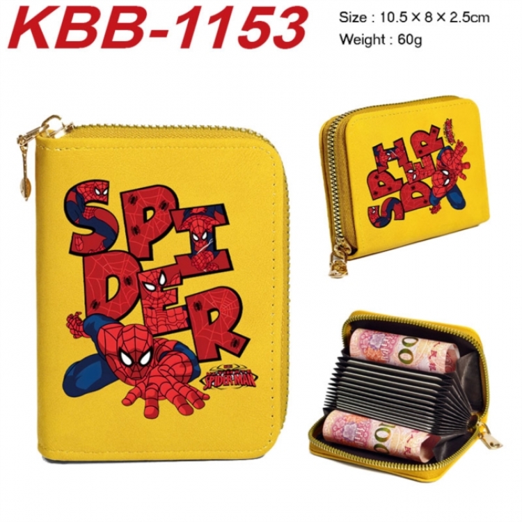 Marvel Anime-themed bank card zipper cardholder with dimensions 10.5x8x2.5cm