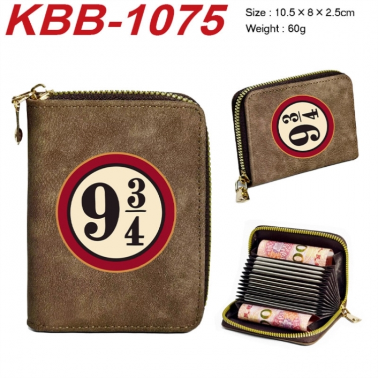 Harry Potter Anime-themed bank card zipper cardholder with dimensions 10.5x8x2.5cm