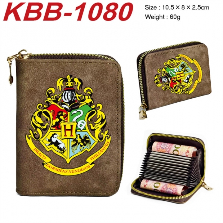 Harry Potter Anime-themed bank card zipper cardholder with dimensions 10.5x8x2.5cm