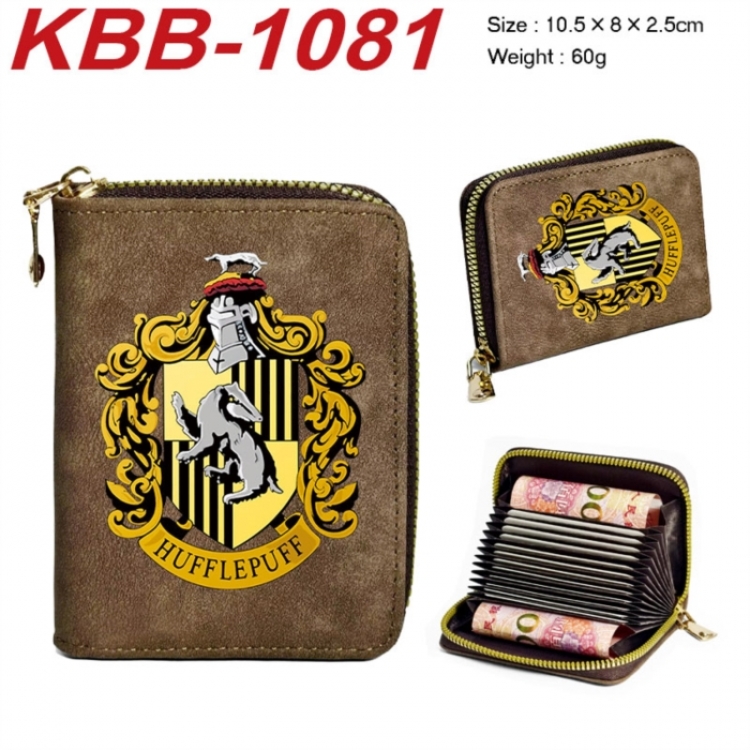Harry Potter Anime-themed bank card zipper cardholder with dimensions 10.5x8x2.5cm