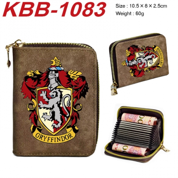 Harry Potter Anime-themed bank card zipper cardholder with dimensions 10.5x8x2.5cm