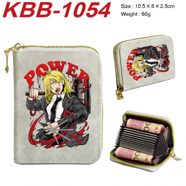 Chainsaw Man  Anime-themed bank card zipper cardholder with dimensions 10.5x8x2.5cm