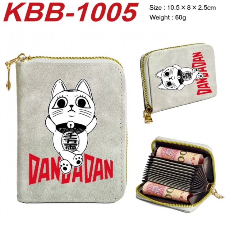 DANDADAN Anime-themed bank card zipper cardholder with dimensions 10.5x8x2.5cm