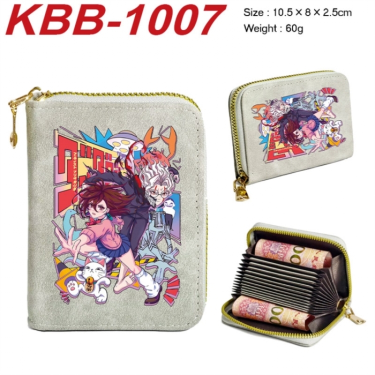 DANDADAN Anime-themed bank card zipper cardholder with dimensions 10.5x8x2.5cm