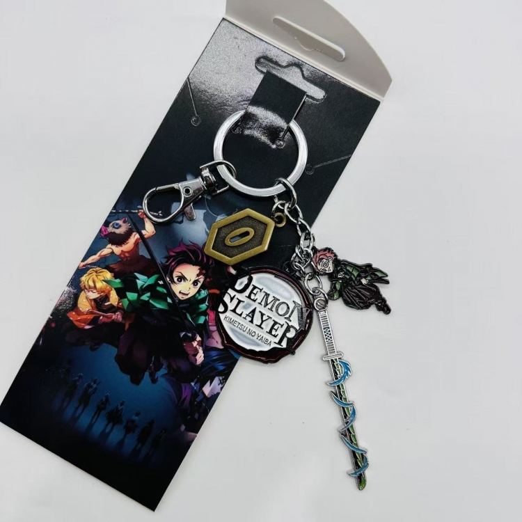 Demon Slayer Kimets Animation cartoon 4 pendant key chain pendant