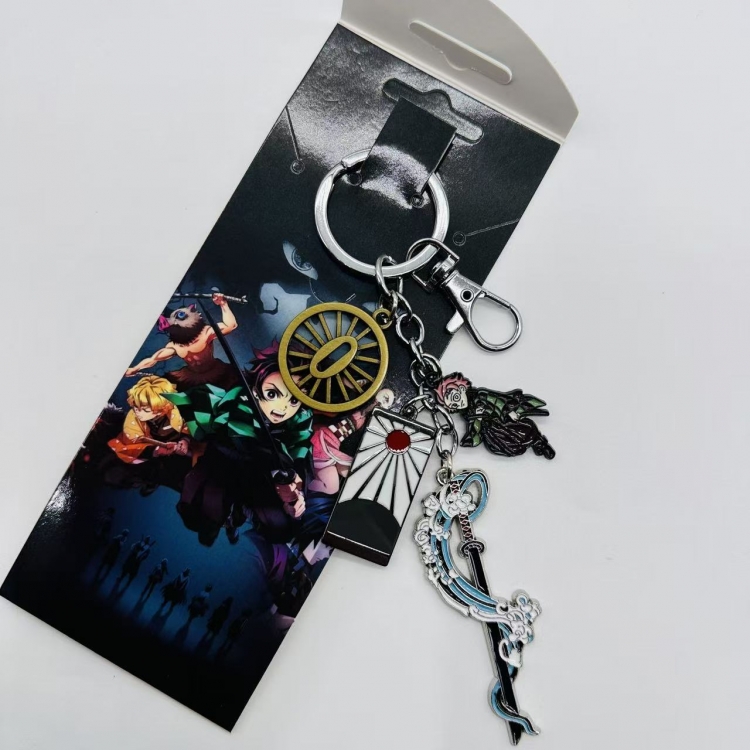 Demon Slayer Kimets Animation cartoon 4 pendant key chain pendant
