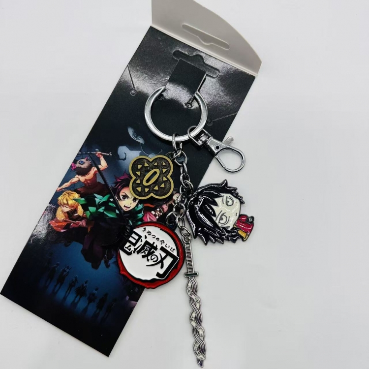 Demon Slayer Kimets Animation cartoon 4 pendant key chain pendant