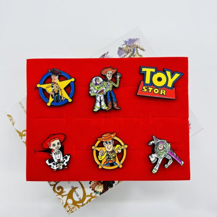 Toy Story Anime peripheral badge brooch box  a set of 6 pieces