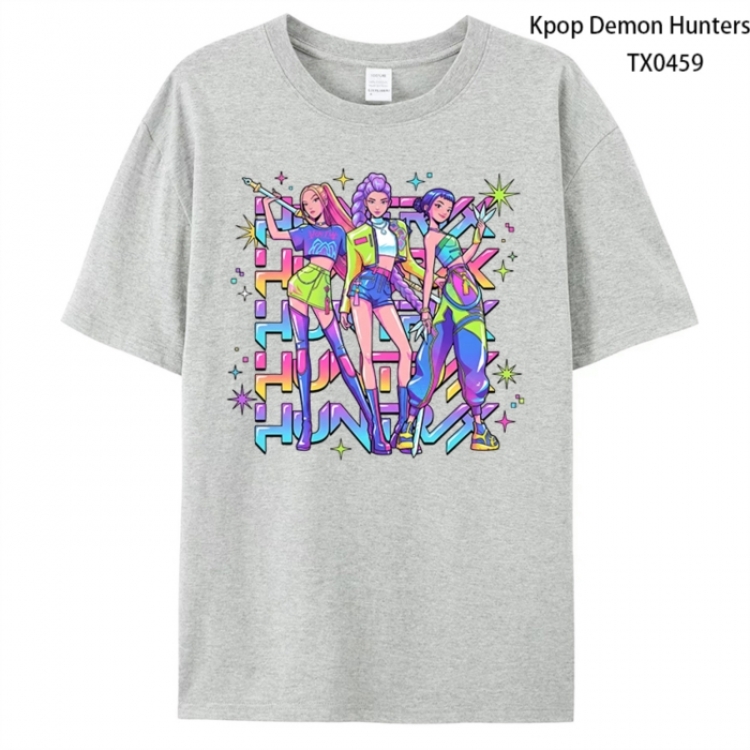 K-Pop:Demon Hunters Anime peripheral printed pure cotton T-shirt from S to 4XL
