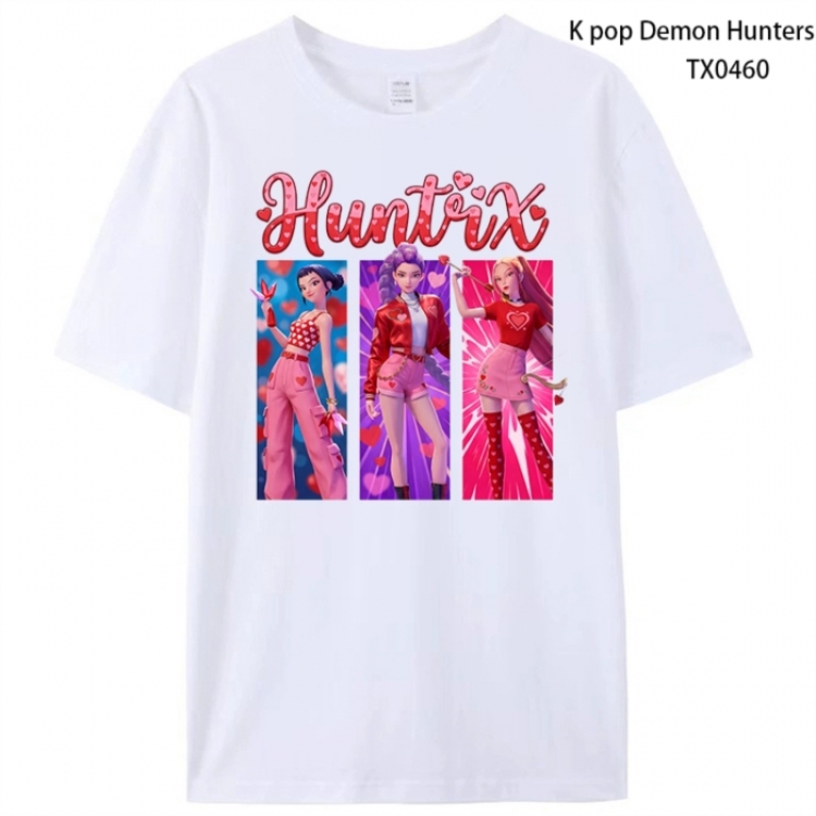 K-Pop:Demon Hunters Anime peripheral printed pure cotton T-shirt from S to 4XL