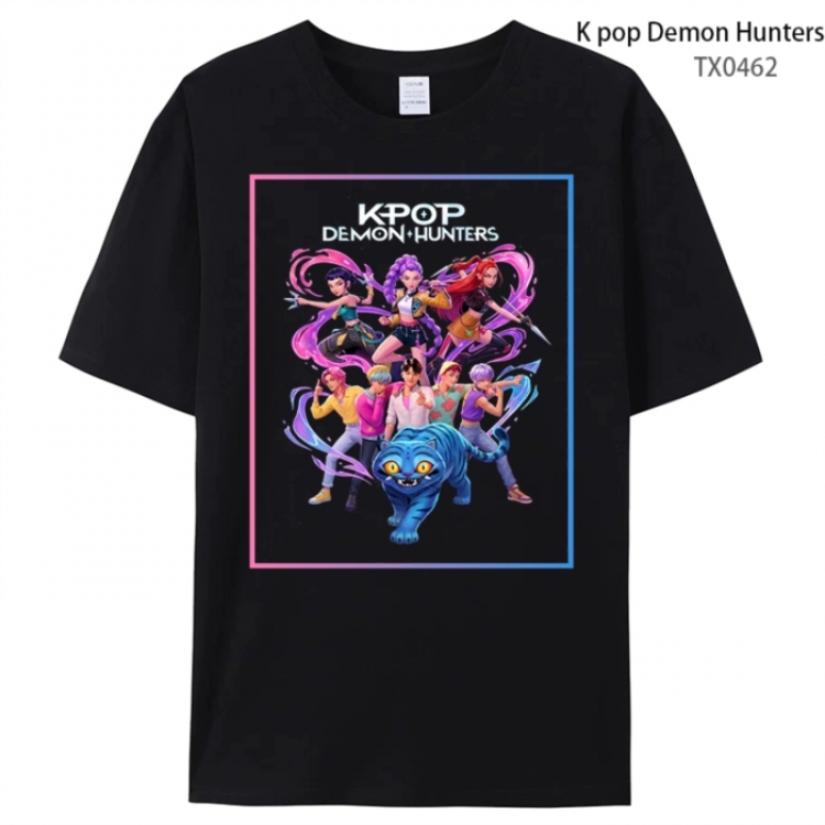 K-Pop:Demon Hunters Anime peripheral printed pure cotton T-shirt from S to 4XL