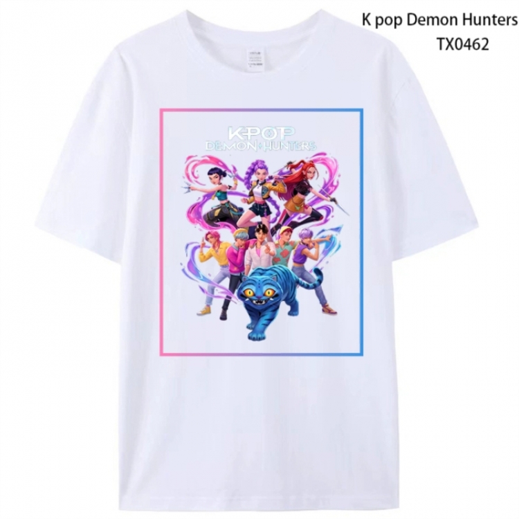 K-Pop:Demon Hunters Anime peripheral printed pure cotton T-shirt from S to 4XL