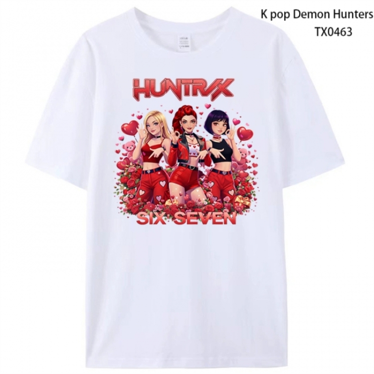 K-Pop:Demon Hunters Anime peripheral printed pure cotton T-shirt from S to 4XL