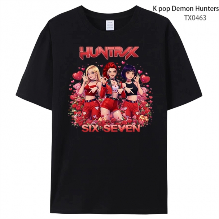 K-Pop:Demon Hunters Anime peripheral printed pure cotton T-shirt from S to 4XL