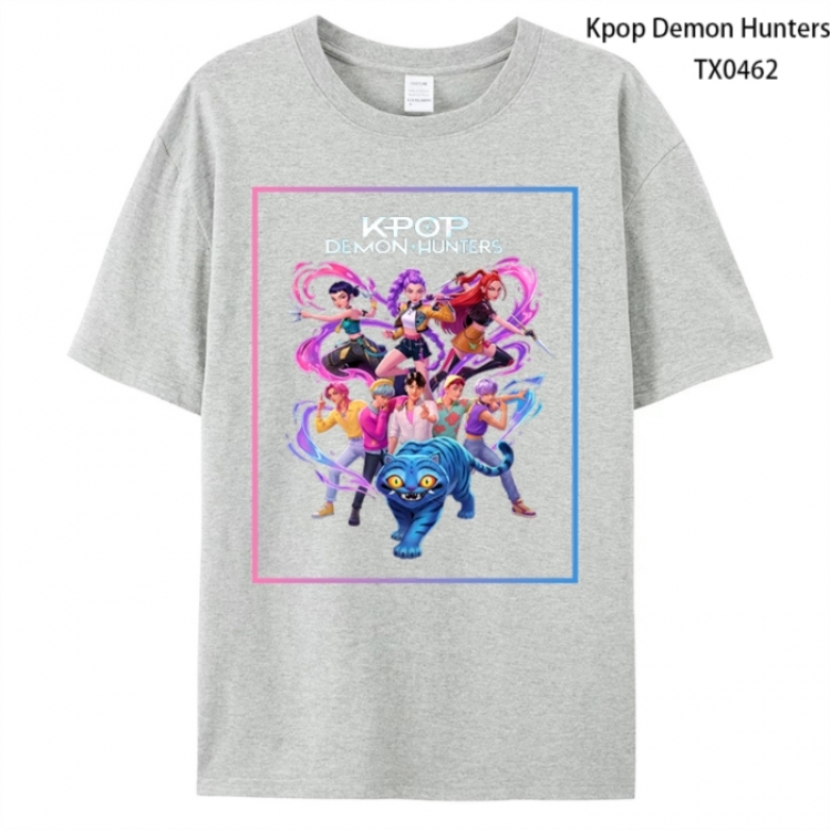 K-Pop:Demon Hunters Anime peripheral printed pure cotton T-shirt from S to 4XL