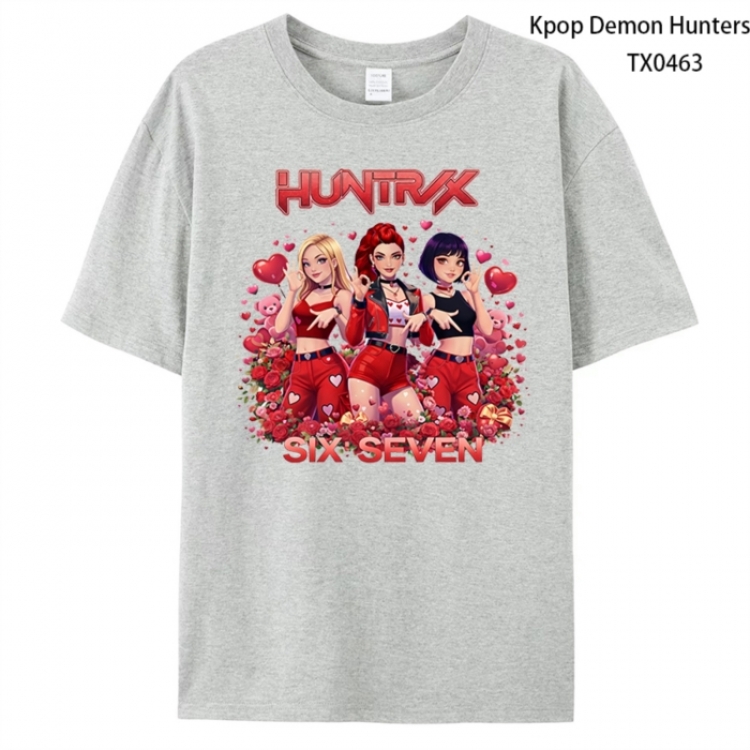 K-Pop:Demon Hunters Anime peripheral printed pure cotton T-shirt from S to 4XL