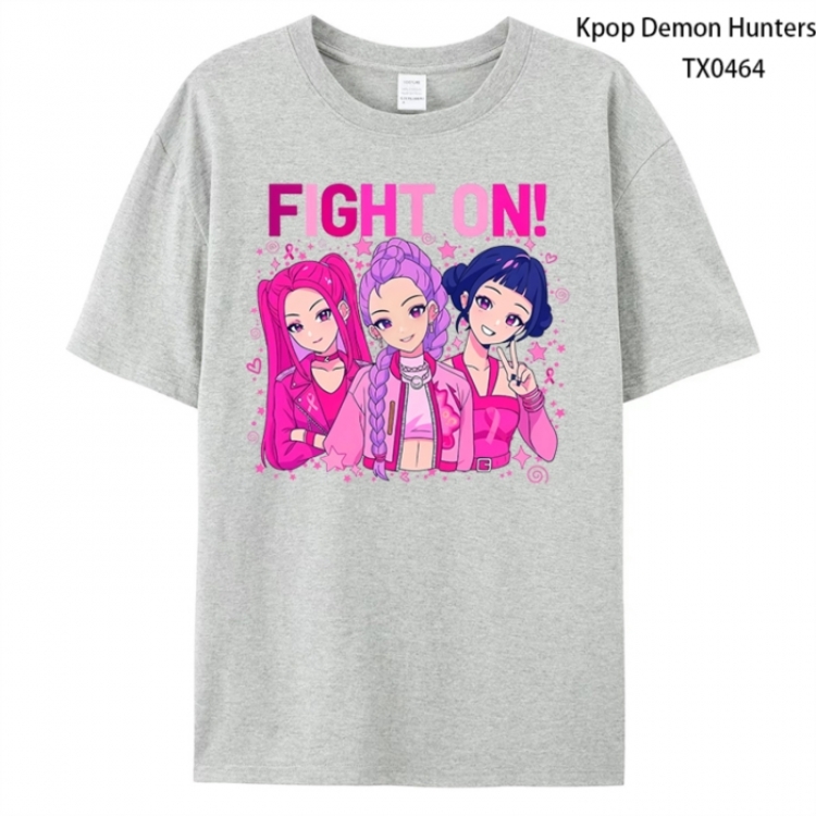 K-Pop:Demon Hunters Anime peripheral printed pure cotton T-shirt from S to 4XL