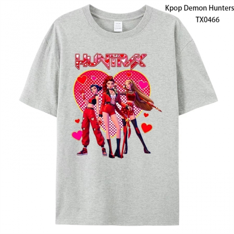 K-Pop:Demon Hunters Anime peripheral printed pure cotton T-shirt from S to 4XL