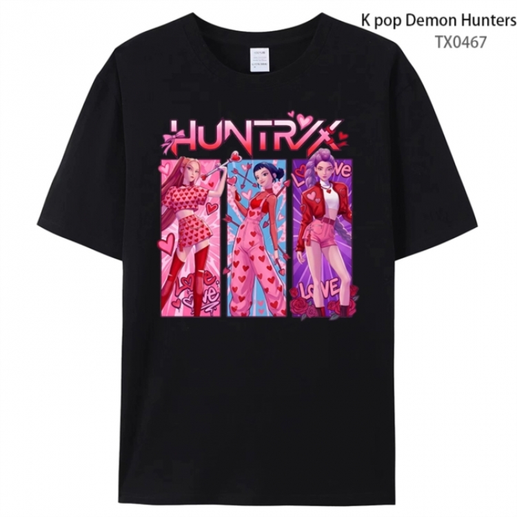 K-Pop:Demon Hunters Anime peripheral printed pure cotton T-shirt from S to 4XL