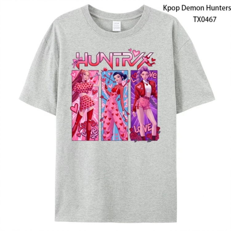 K-Pop:Demon Hunters Anime peripheral printed pure cotton T-shirt from S to 4XL