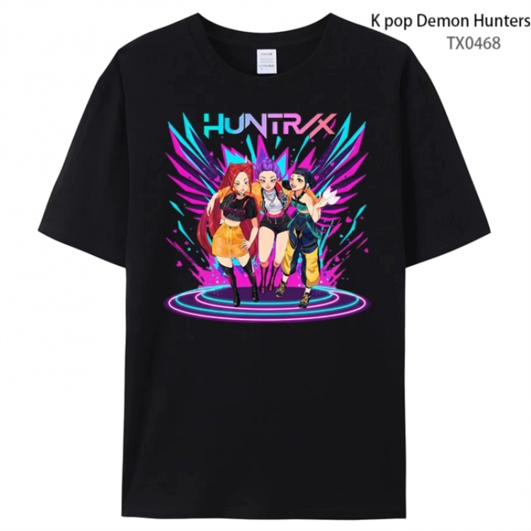 K-Pop:Demon Hunters Anime peripheral printed pure cotton T-shirt from S to 4XL