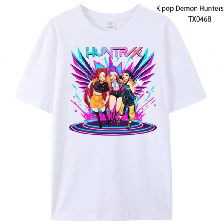 K-Pop:Demon Hunters Anime peripheral printed pure cotton T-shirt from S to 4XL
