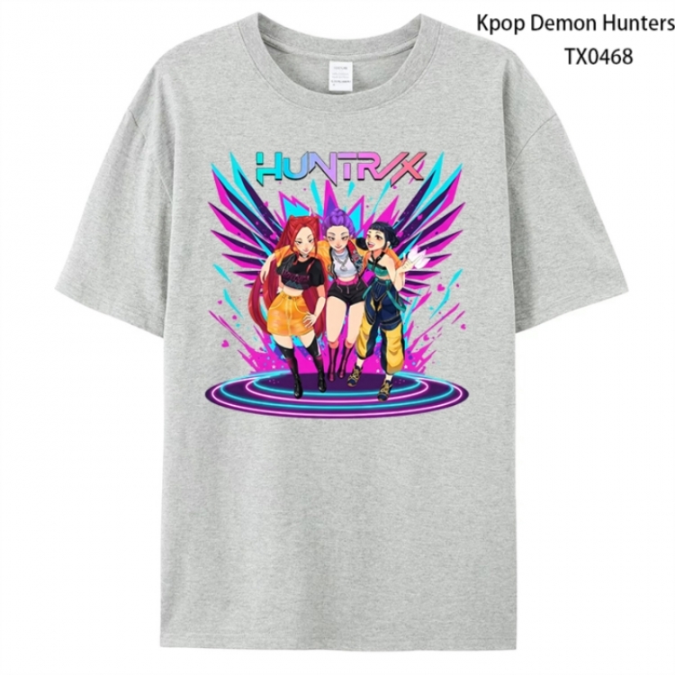 K-Pop:Demon Hunters Anime peripheral printed pure cotton T-shirt from S to 4XL