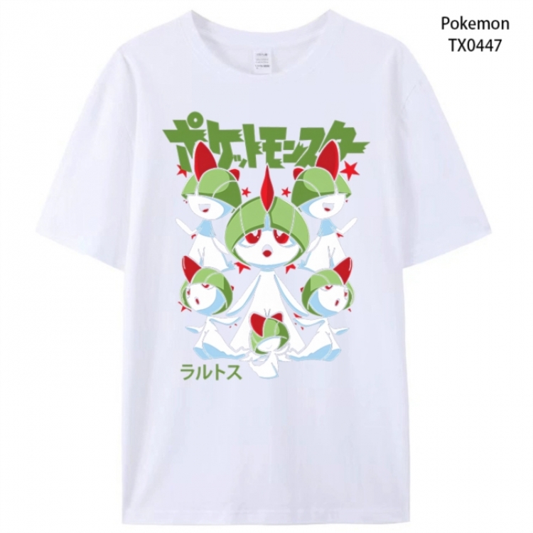 Pokemon Anime peripheral printed pure cotton T-shirt from S to 4XL