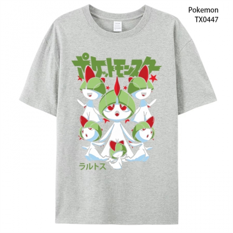Pokemon Anime peripheral printed pure cotton T-shirt from S to 4XL