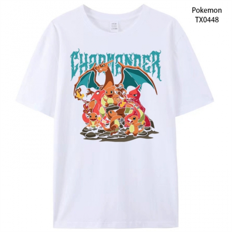 Pokemon Anime peripheral printed pure cotton T-shirt from S to 4XL