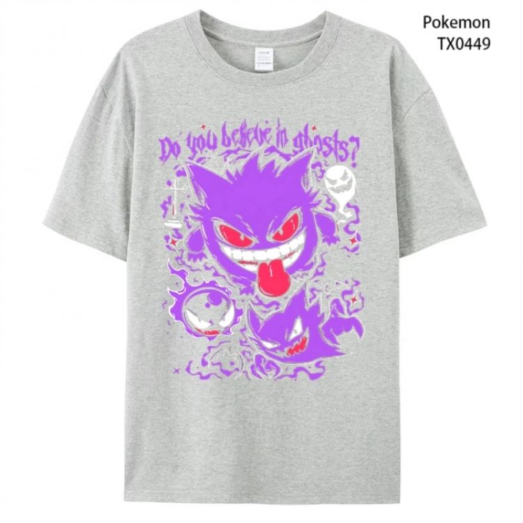 Pokemon Anime peripheral printed pure cotton T-shirt from S to 4XL