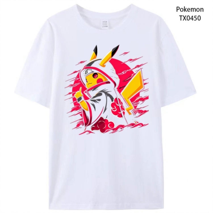 Pokemon Anime peripheral printed pure cotton T-shirt from S to 4XL