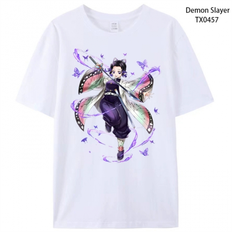 Demon Slayer Kimets Anime peripheral printed pure cotton T-shirt from S to 4XL