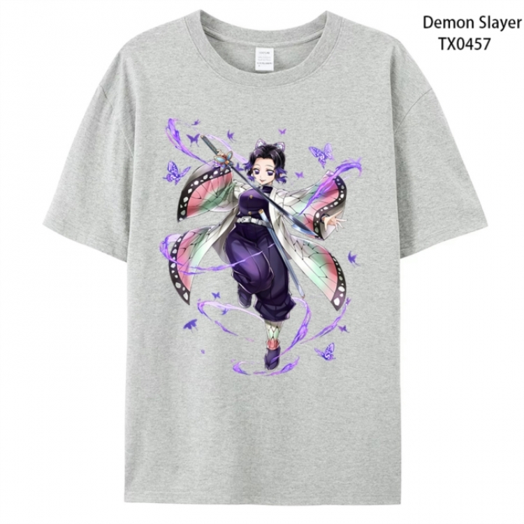 Demon Slayer Kimets Anime peripheral printed pure cotton T-shirt from S to 4XL