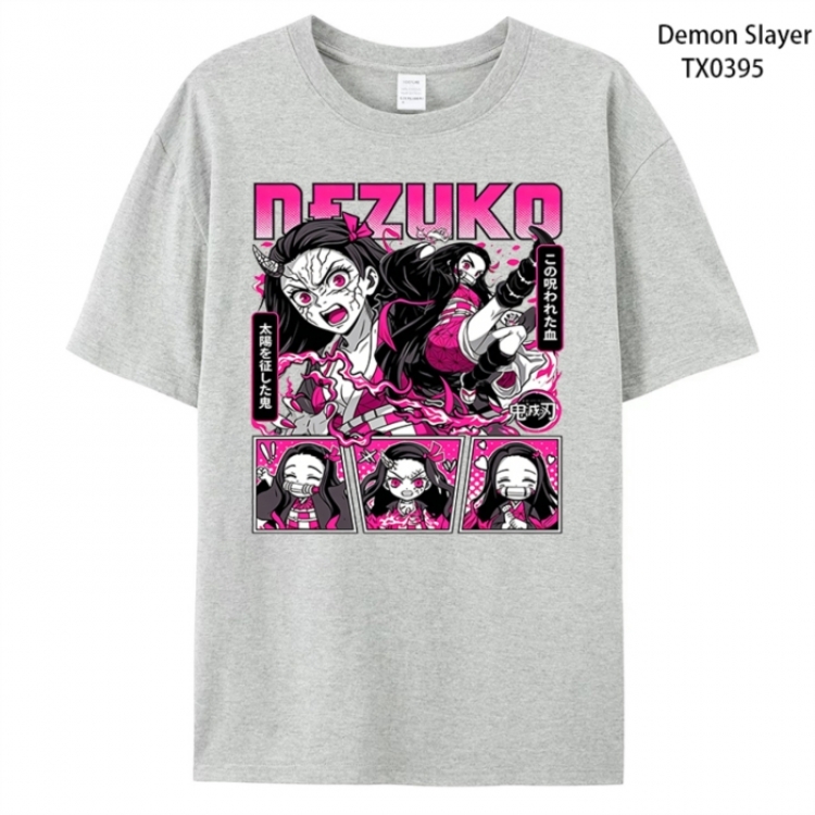 Demon Slayer Kimets Anime peripheral printed pure cotton T-shirt from S to 4XL
