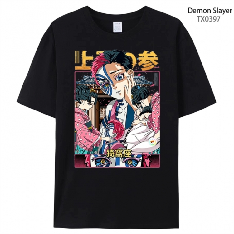 Demon Slayer Kimets Anime peripheral printed pure cotton T-shirt from S to 4XL