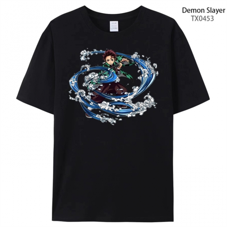 Demon Slayer Kimets Anime peripheral printed pure cotton T-shirt from S to 4XL