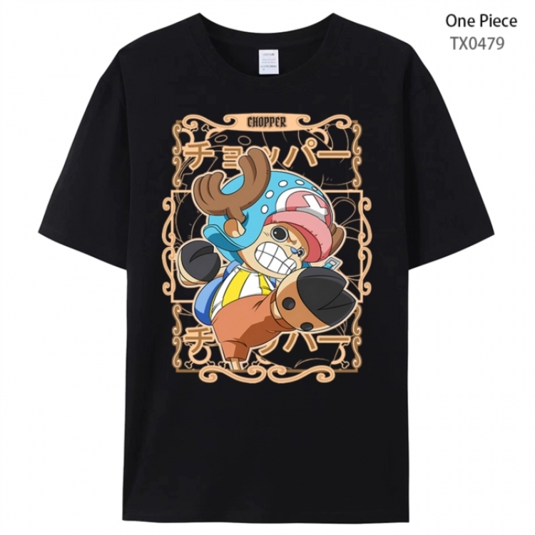 One Piece Anime peripheral printed pure cotton T-shirt from S to 4XL