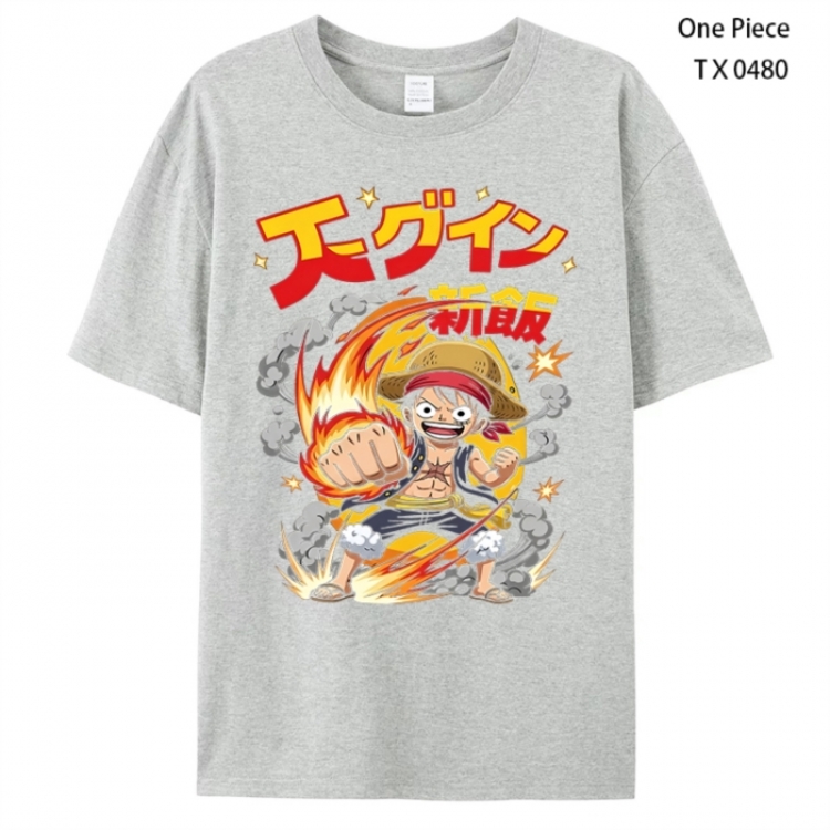 One Piece Anime peripheral printed pure cotton T-shirt from S to 4XL