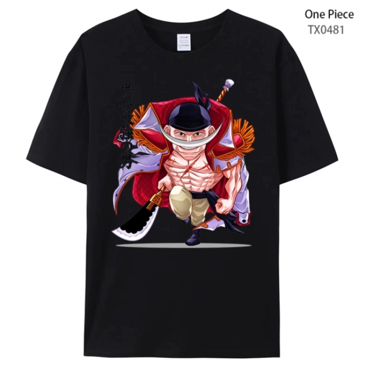 One Piece Anime peripheral printed pure cotton T-shirt from S to 4XL