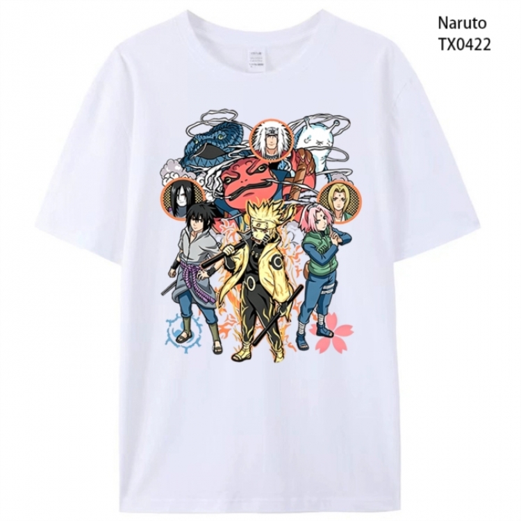 Naruto Anime peripheral printed pure cotton T-shirt from S to 4XL