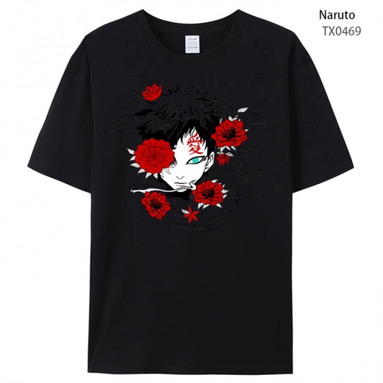 Naruto Anime peripheral printed pure cotton T-shirt from S to 4XL