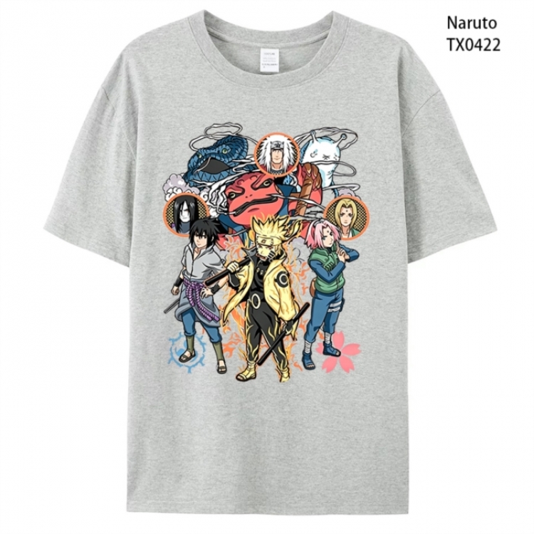 Naruto Anime peripheral printed pure cotton T-shirt from S to 4XL