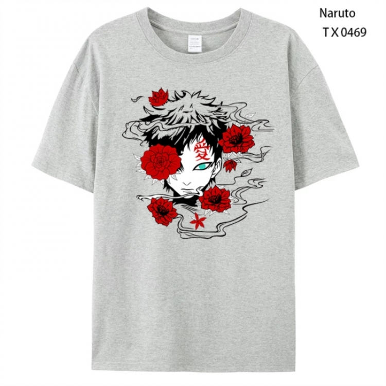 Naruto Anime peripheral printed pure cotton T-shirt from S to 4XL